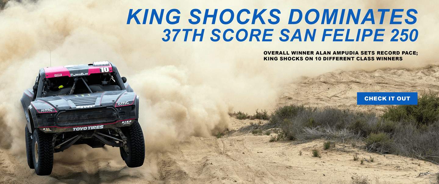 King Off-Road Racing Shocks, Bypass Shocks, Adjustable Coil Over Shocks,  Air Shocks, UTV Shocks, Jeep Shocks, Pre-Runner Shocks, Adjustable Shocks,  and Bump Stops