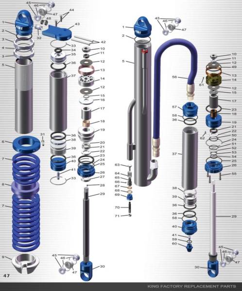 King Shocks - 2.0C END CAP .625 BRG, OD, SCHRADER 20C002-032