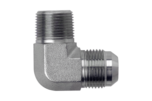 King Shocks - HOSE FITTING Flare 90, 3/4 NPT to -12 Fla H19014